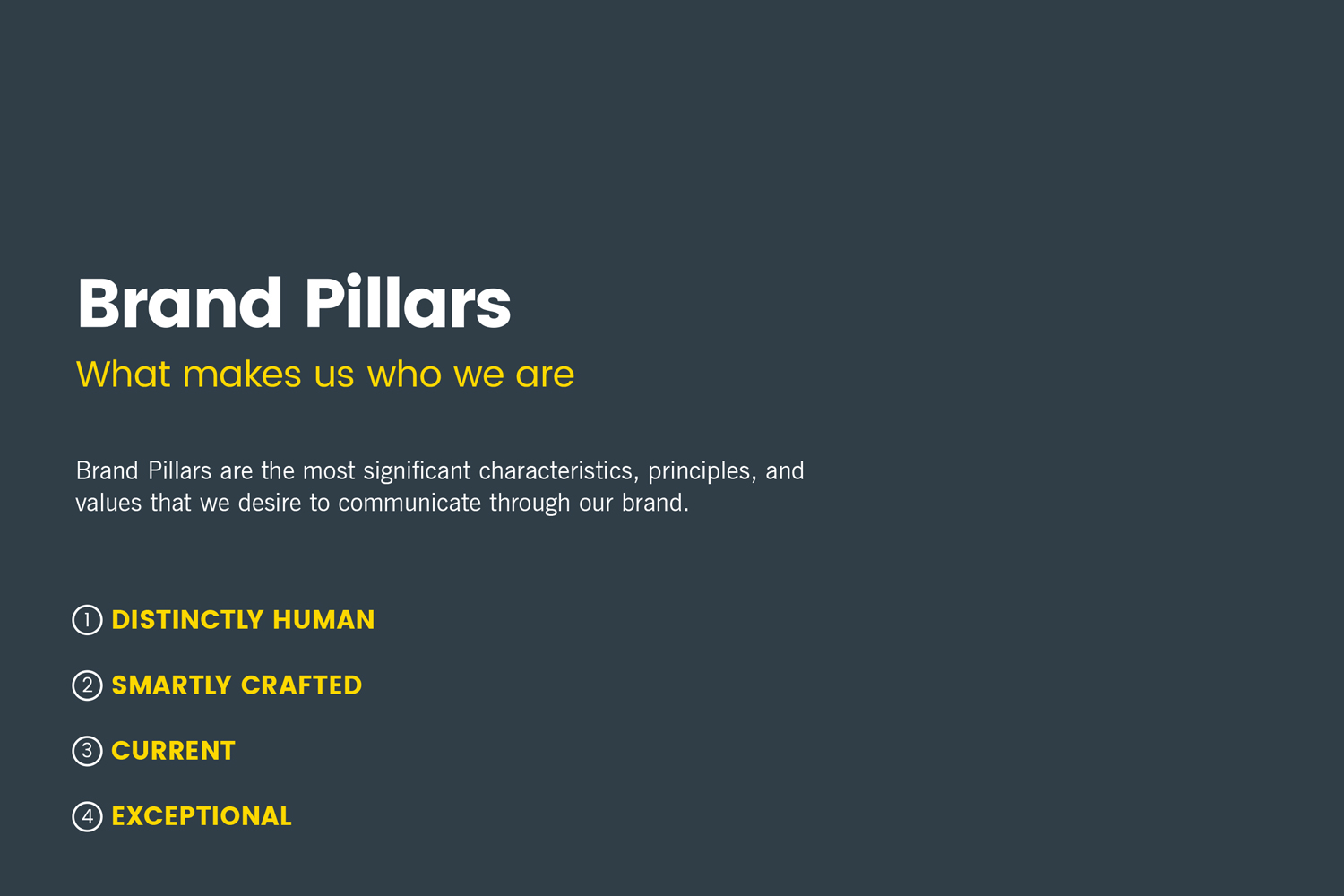GigRent Brand Pillars: Distinctly Human; Smartly Crafted; Current; Exceptional
